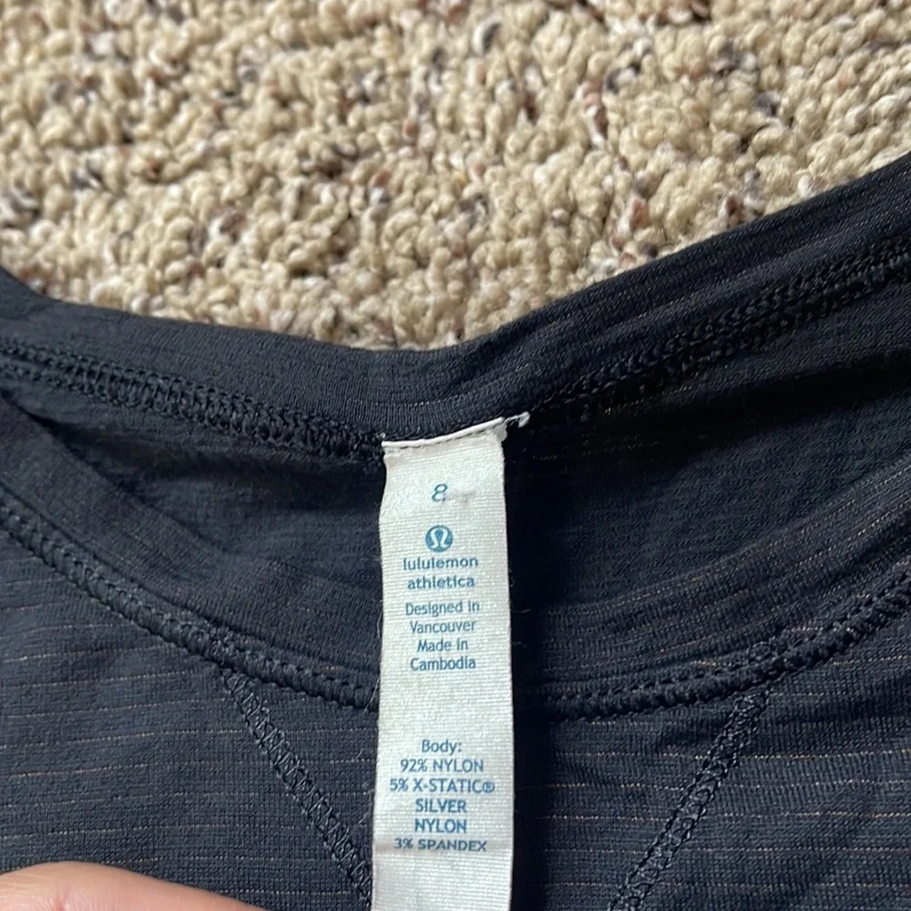 Lululemon Long Sleeve Tee Raflective Size 8